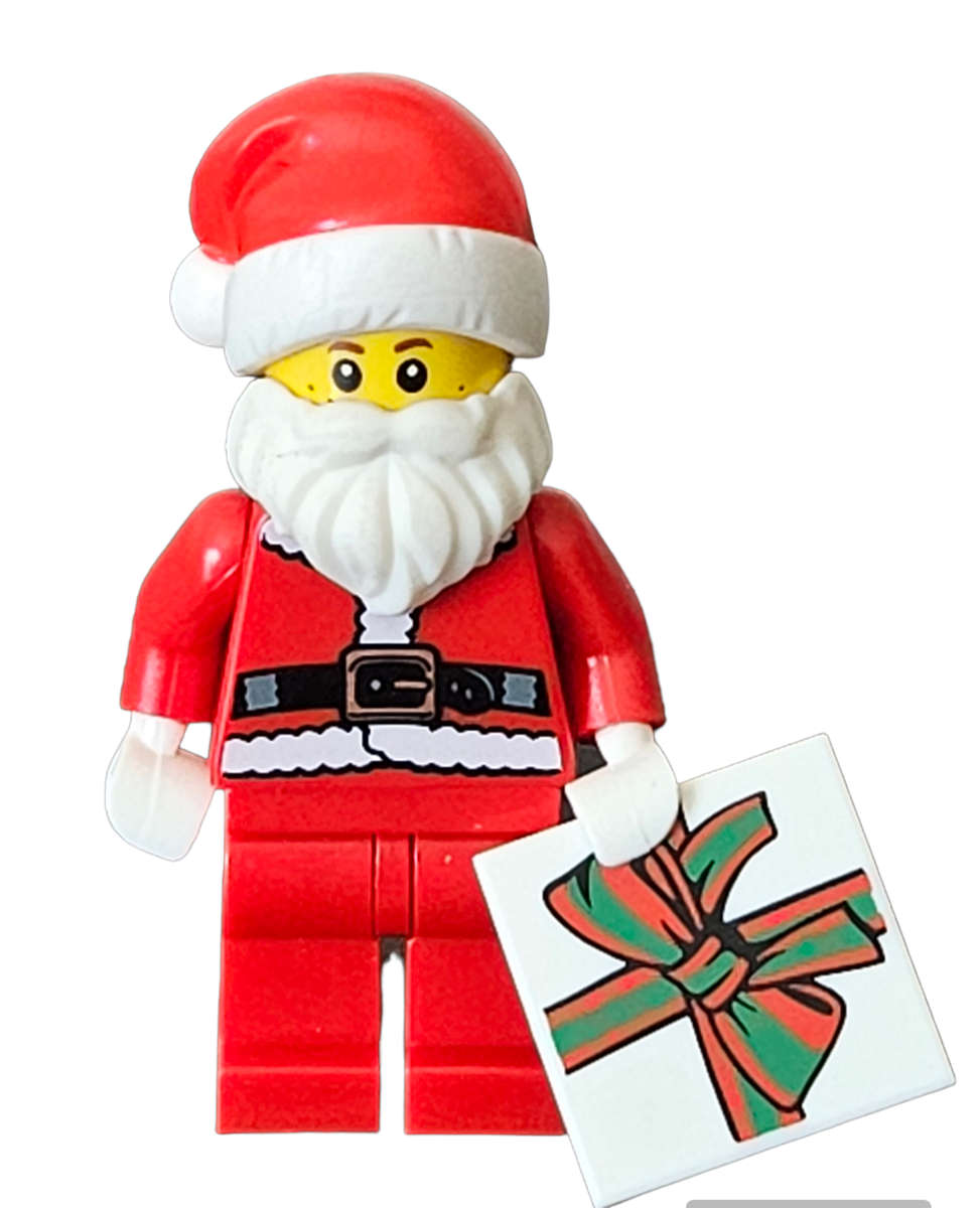 Santa Claus red hat custom Lego minifigure