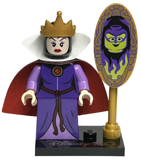The Queen lego collectable minifigure Disney 100 (Complete Set with Stand and Accessories)
