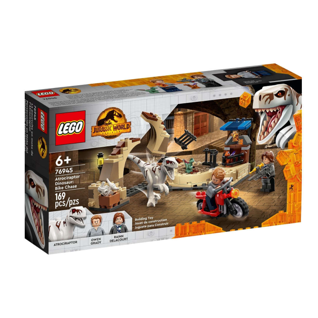 76945 LEGO Jurassic World Dominion Atrociraptor Dinosaur Bike Chase