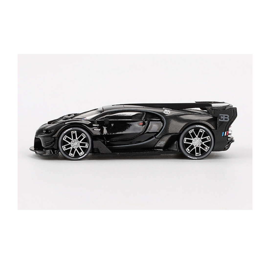 Bugatti Vision Gran Turismo Black MiniGt 1/64 scale model