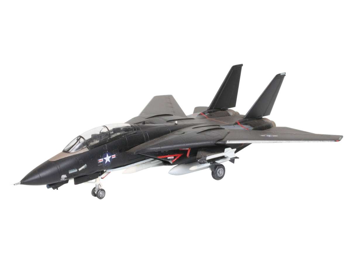 1/144 F-14A "BLACK TOMCAT" Revell Scale Model Level 3 Kit. No Glue No Paint. Kit Only