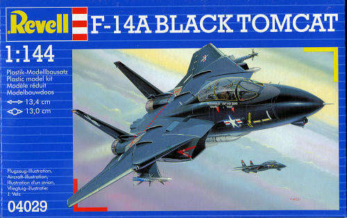 1/144 F-14A "BLACK TOMCAT" Revell Scale Model Level 3 Kit. No Glue No Paint. Kit Only