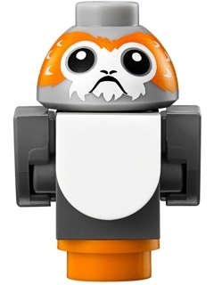 Porg, Star Wars with Dark Bluish Gray Body, Wings and Tail - Brick Built _ Lego Minifigure