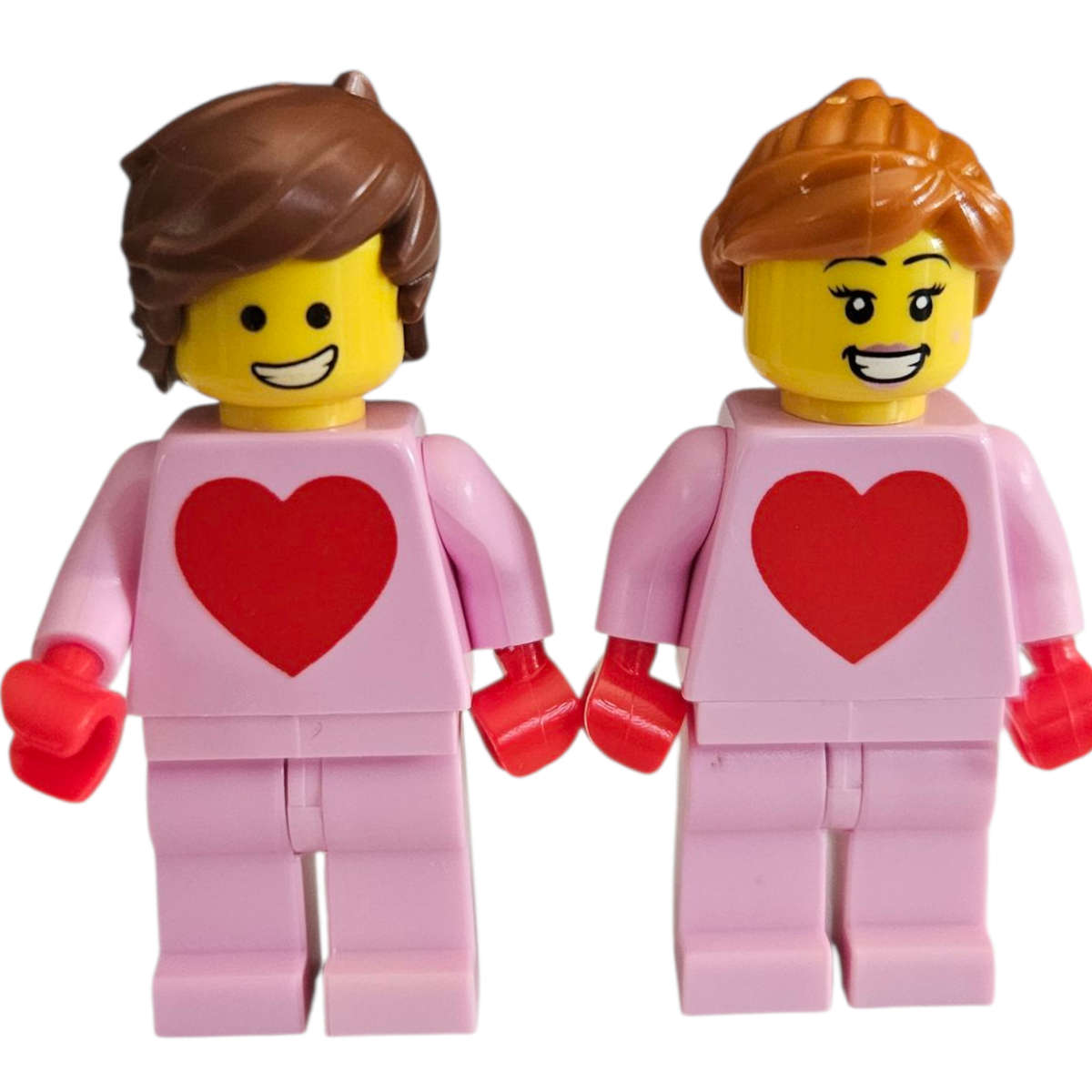Heart  pink Lego minifigure Couple