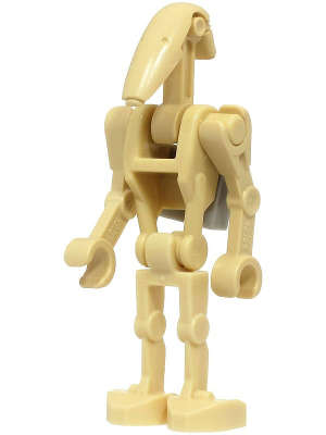 Battle Droid - Tan, Light Bluish Gray Clip on Back Lego minifigure star wars