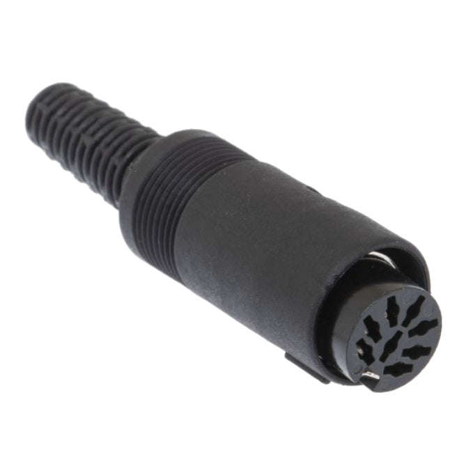 8 P Mini Din Socket W/Sleeve 240 2025 08 A