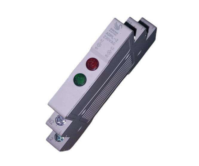 Din Rail Mount Pilot Light Two Light Red Green 2 X Neutral 9mm 230 V Adpl 22 230 Red Green