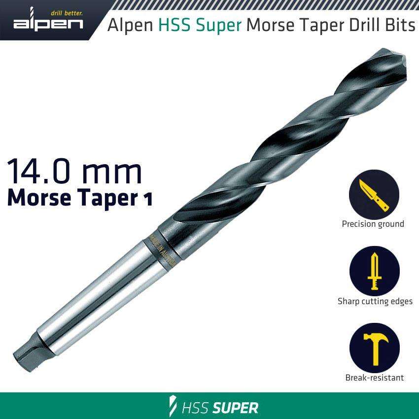 Alpen Hss Super 14 Mm Morse Taper 1 Shank
