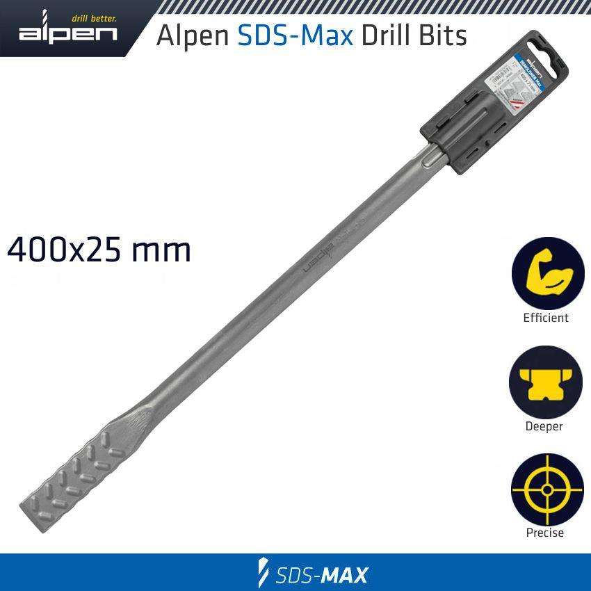 Alpen Demolisher Max Flat Chisel 25 X400 Mm Sds Max