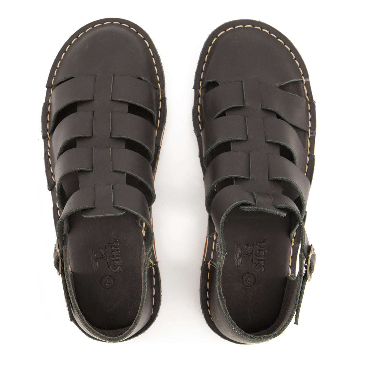 Bata Safari Mens Sandal Close Toe Black Size 9