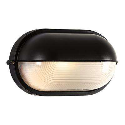 Oval Large Eyelid Bulkhead Black 100w
