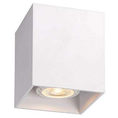 Eurolux Ceiling Surface Mount Downlight Square Sand White Gu10 1x50w