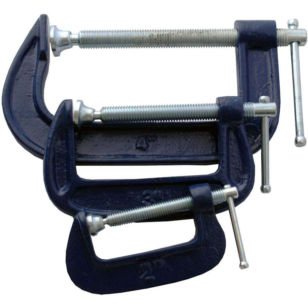 Tork Craft Clamp G 3 Piece Set 50 75 & 100 Mm 2 3 & 4' Kit