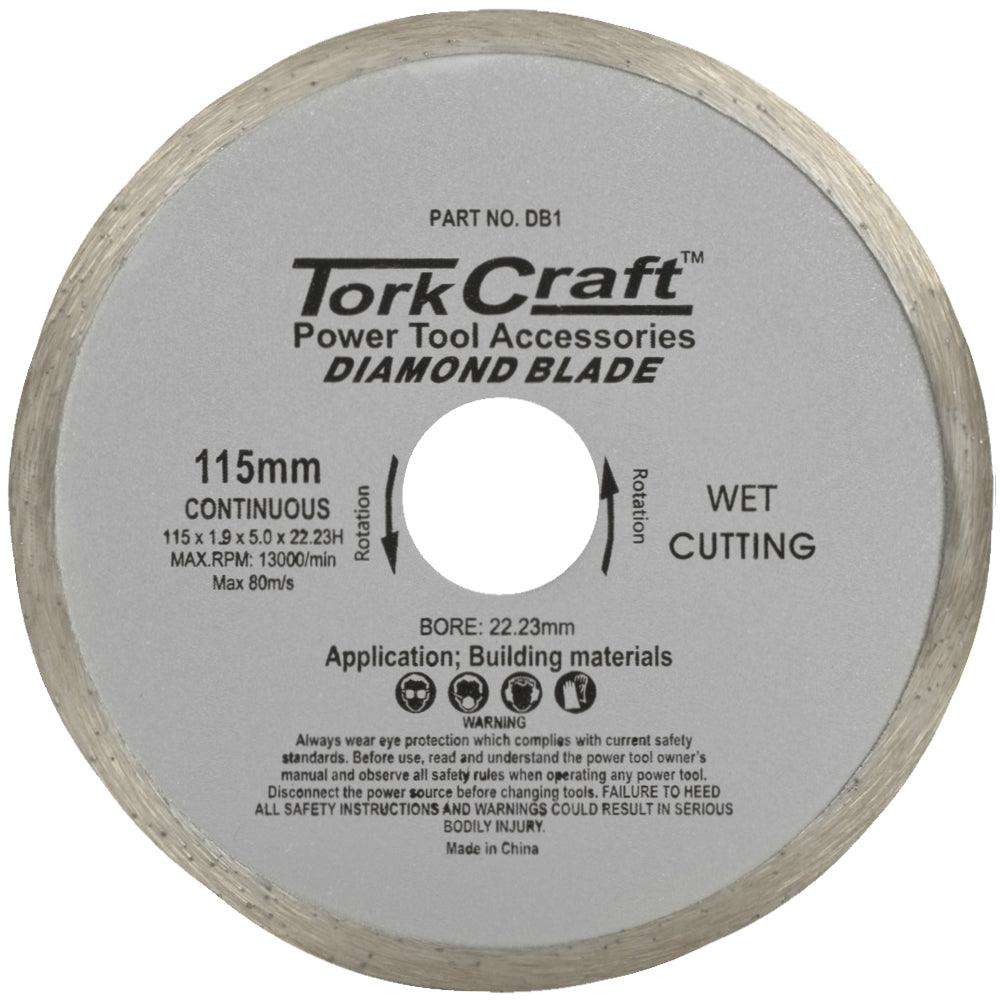 Tork Craft Diamond Blade Continuous Rim 115 Mm