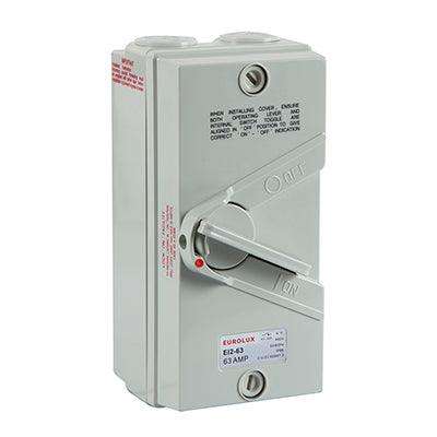 Eurolux Isolator Switch 2 Pole 63 Amp 440 V Ip66