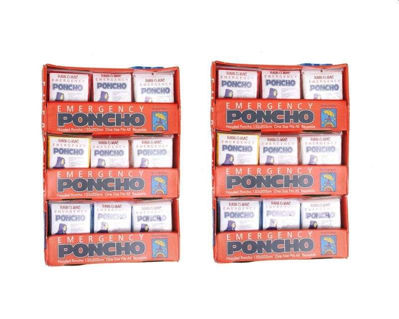 Seagull Emergency Ponchos (2 X 54 Pcs InA Display Box)