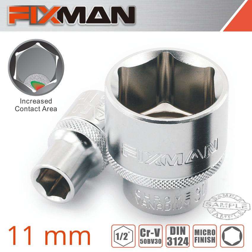 Fixman Fixman 1/2' Drive Hex Socket 11 Mm X 21.8 Mm