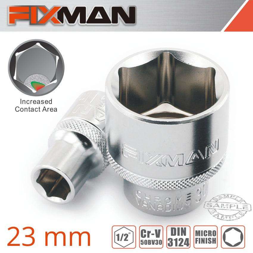 Fixman Fixman 1/2' Drive Hex Socket 23 Mm X 31.8 Mm