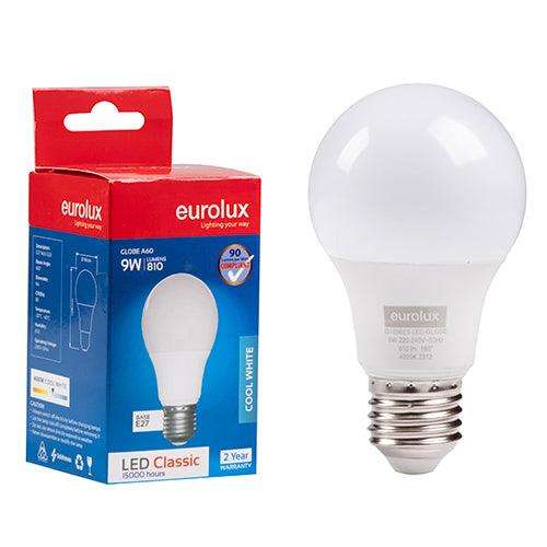 Eurolux A60 Classic 9w Led E27 4000 K Single N