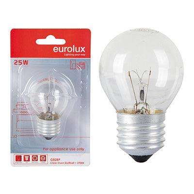 Eurolux Oven Lamp Golfball E27 25w Blister Single