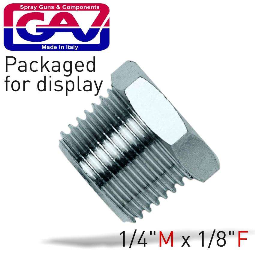 Gav Taper Reducer Bush 1/4 X 1/8 M/F Packaged