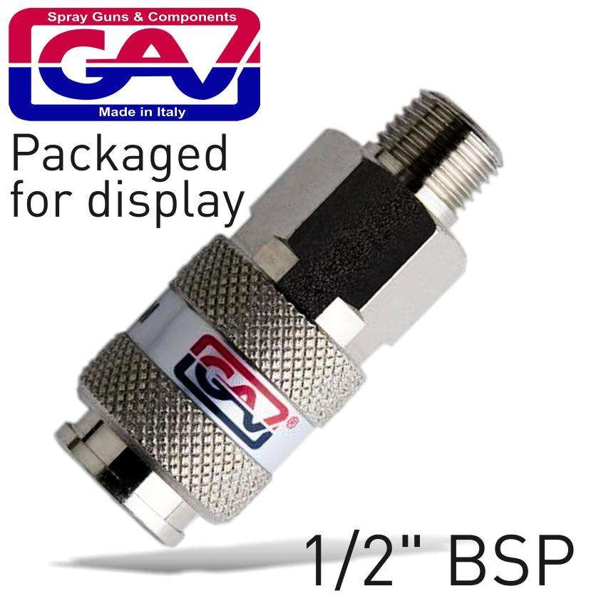 Gav Universal Quick Coupler 1/2 M Packaged