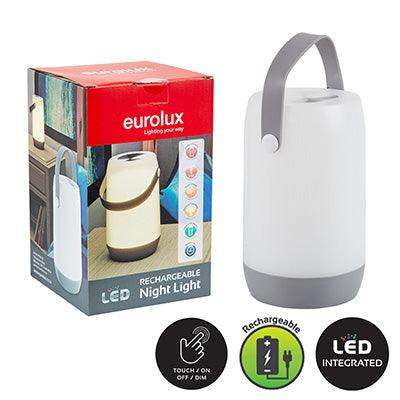 Eurolux Rechargeable Bedside Night Light Grey