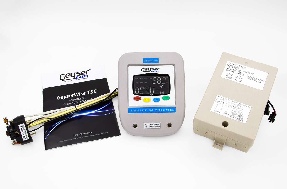 Geyserwise TSE1 - Geyser Timer and Temperature Controller with Display