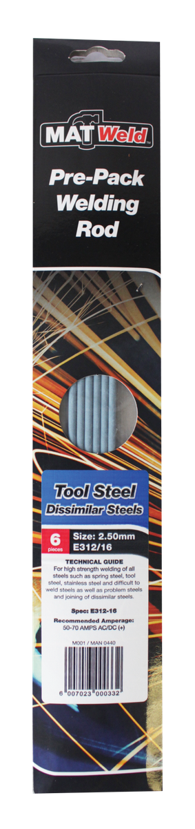 Matweld P/P Rods Tool Steel 2.5 Mm P/6