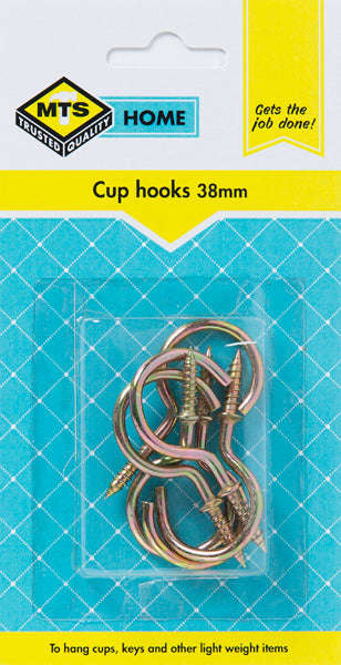 Mts Home Cup Hooks Brass 38 Mm P/6