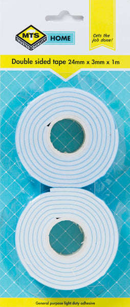 Mts Home Dbl Sided Tape 24 Mmx3 Mm 1 M P/2