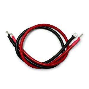 35mm2 2 AWG Battery Cable 80CM Red and Black Pair With 8mm Ring and Pin Lugs