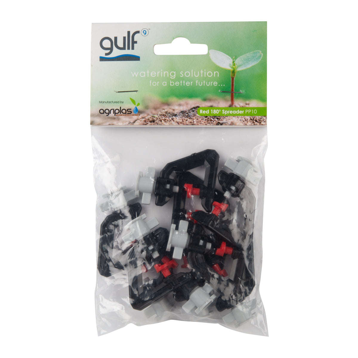 Gulf Sprinkler Red Spreader 180 Degree (10 Pk)