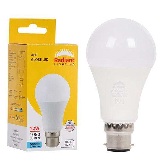 Radiant A60 12w Led B22 5000 K N