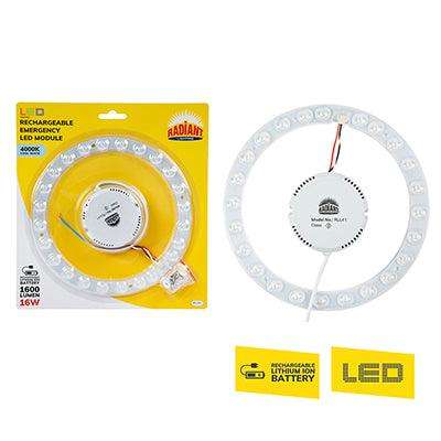 Radiant Rechargeable Emergency 205mm Led Module 16w 4000 K