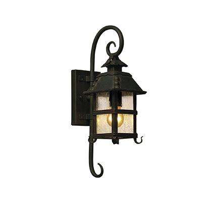 Forged Wall Light Outdoor Small Sand Black 1x E27