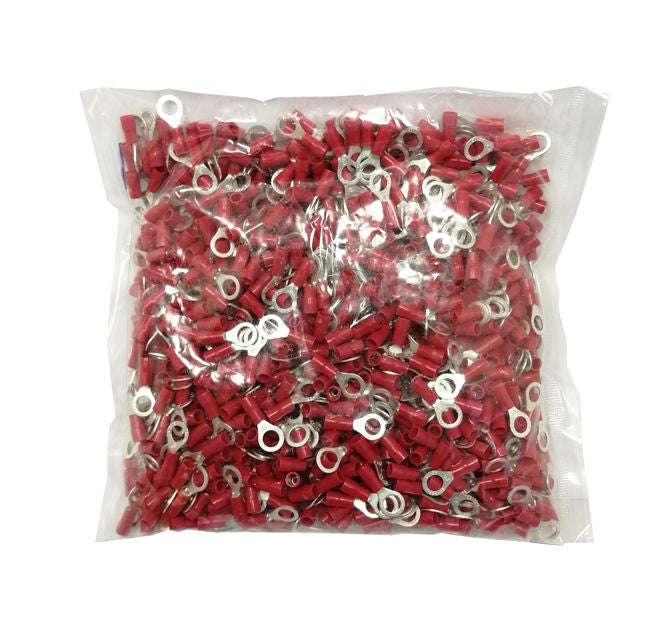 Terminal Pre Insulated Ring Lug Red R=6.4mm 1 K/Bag Rv 1.25 6 S