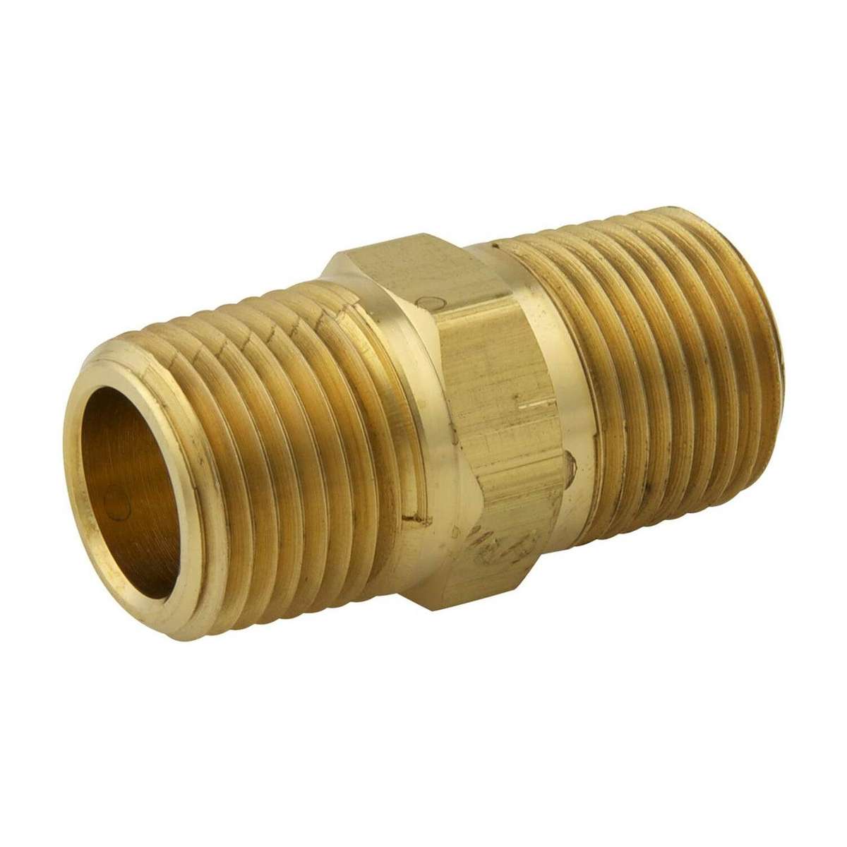 Aircraft Nipple Brass 1/4 X1/4 M/M