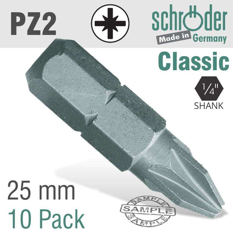 Schroder Pozi.No.2 X25 Mm Classic Bit 10 C