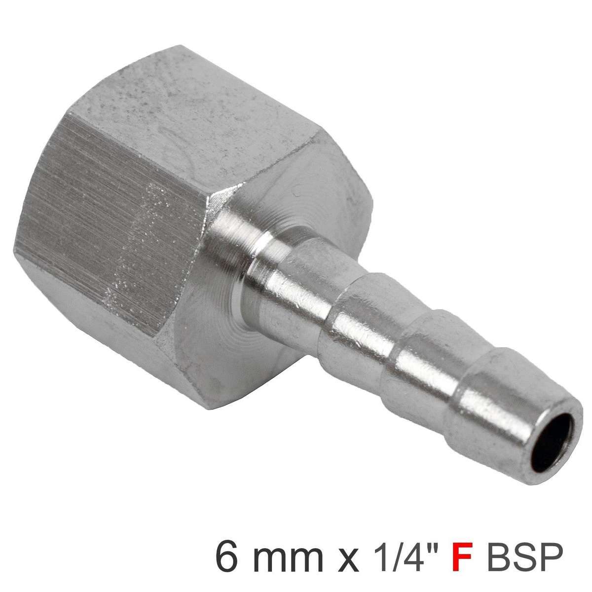 Aircraft Hosetail 1/4'f X 6 Mm Bulk