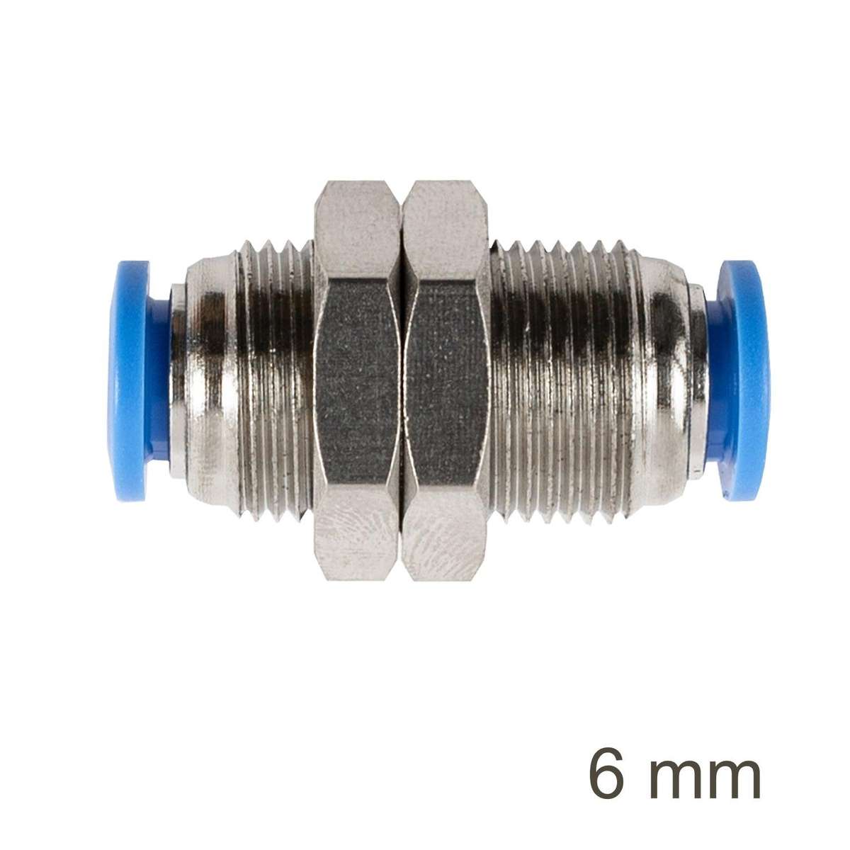 Aircraft Metal Bulkhead Str. Connector 6 Mm