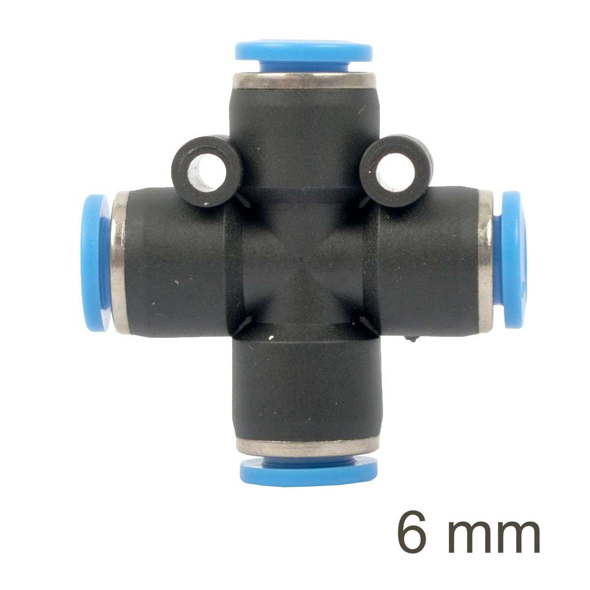 Aircraft Pu Hose Fitting 4 Way Connector 6 Mm