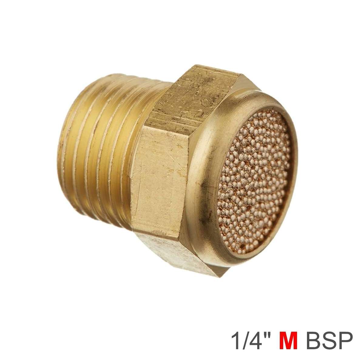 Aircraft Muffler Brass Flat 1/4' Male