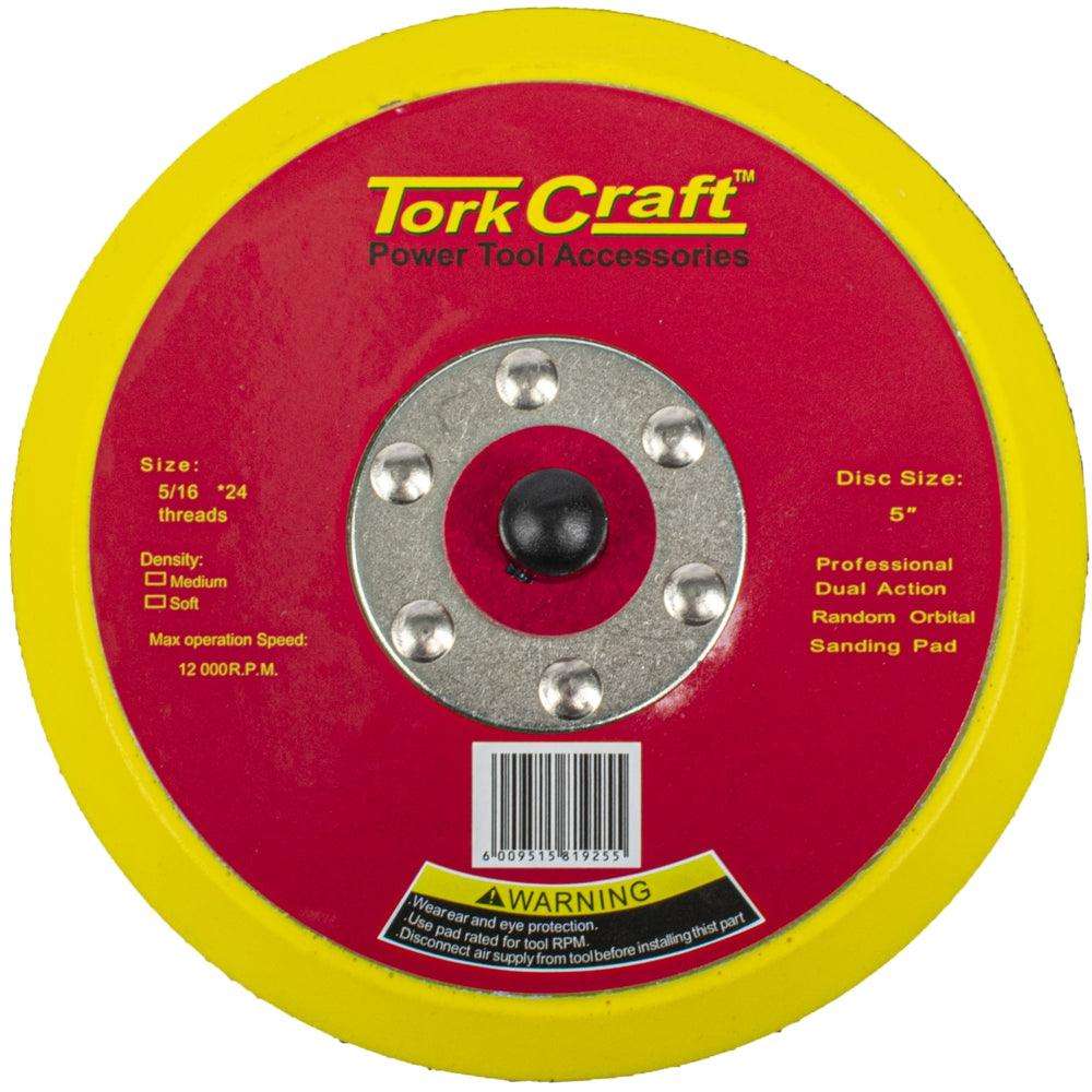 Tork Craft Da Sander Pad Hook And Loop 5 16 24 Unf Med Soft 125 Mm 5'