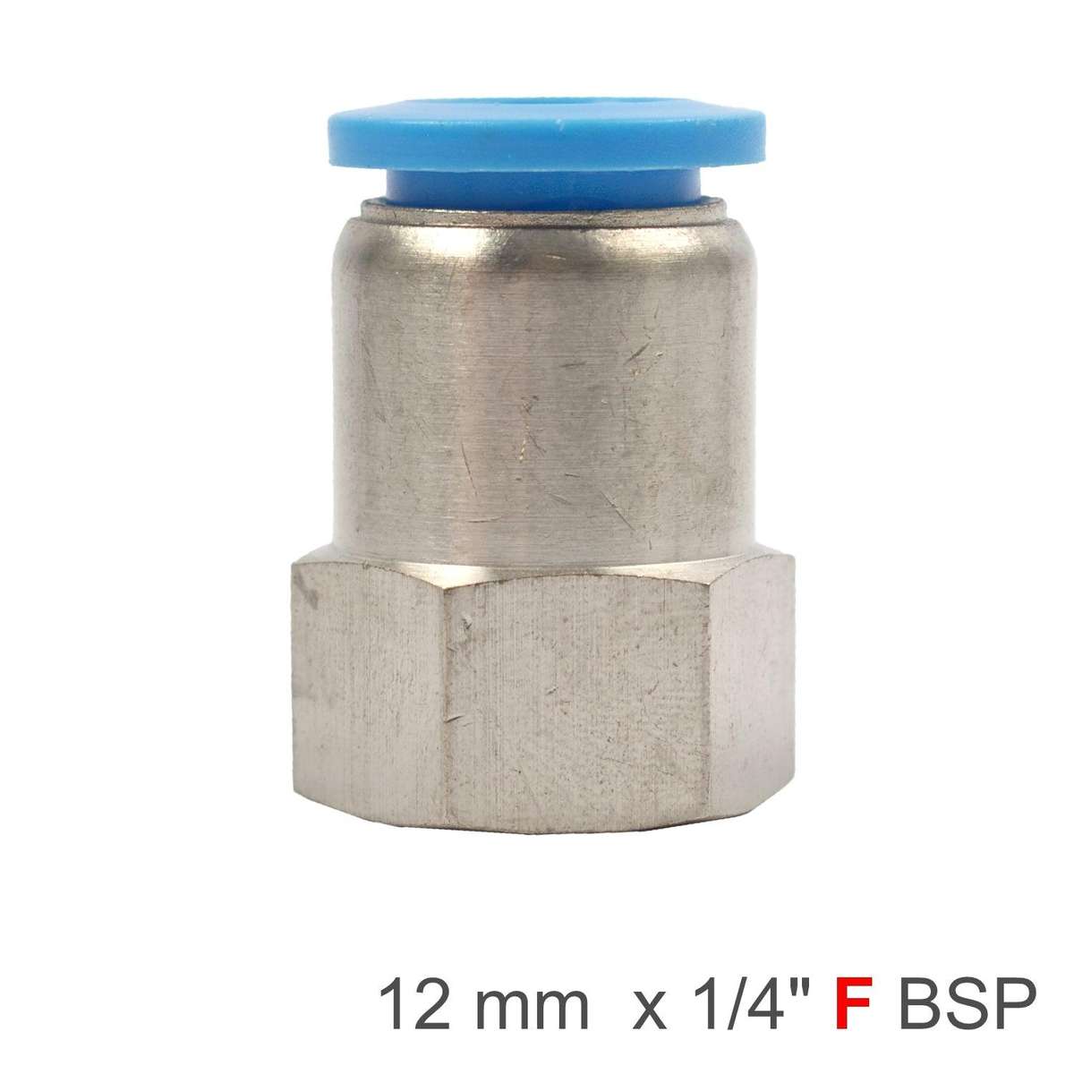 Aircraft Pu Hose Fitting Straight Stud 12 Mm 1/4 F