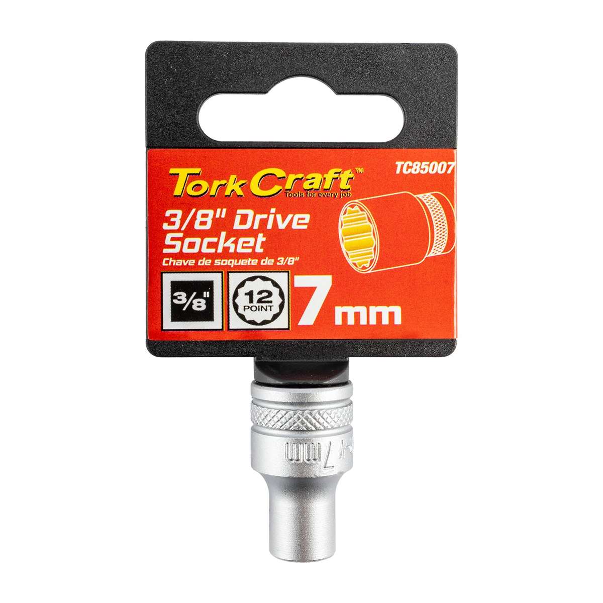 Tork Craft Socket 3/8'dr 7 Mm 12 Pt Crv