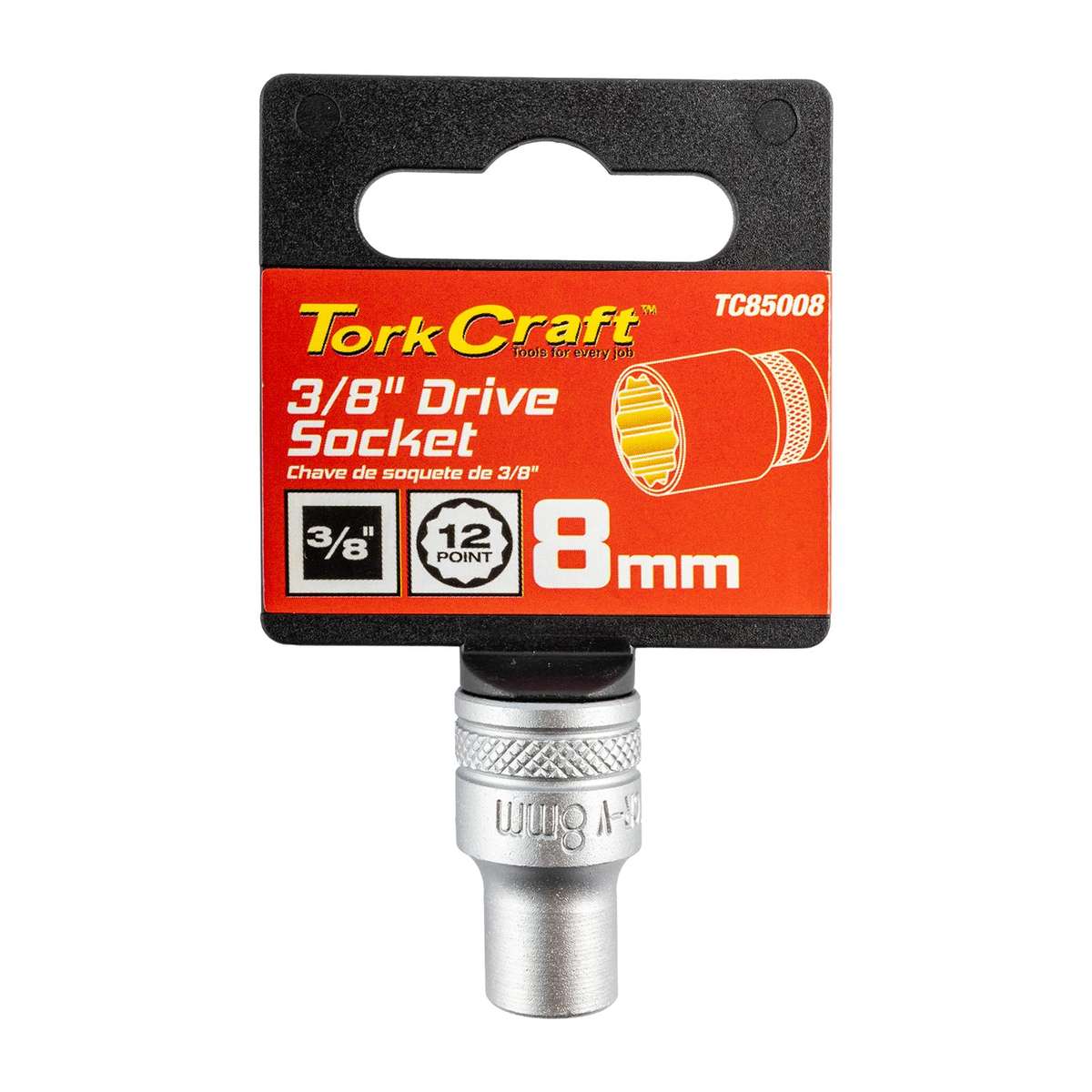 Tork Craft Socket 3/8'dr 8 Mm 12 Pt Crv