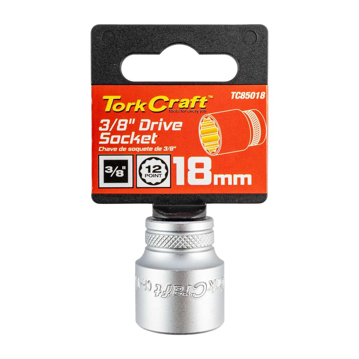 Tork Craft Socket 3/8'dr 18 Mm 12 Pt Crv