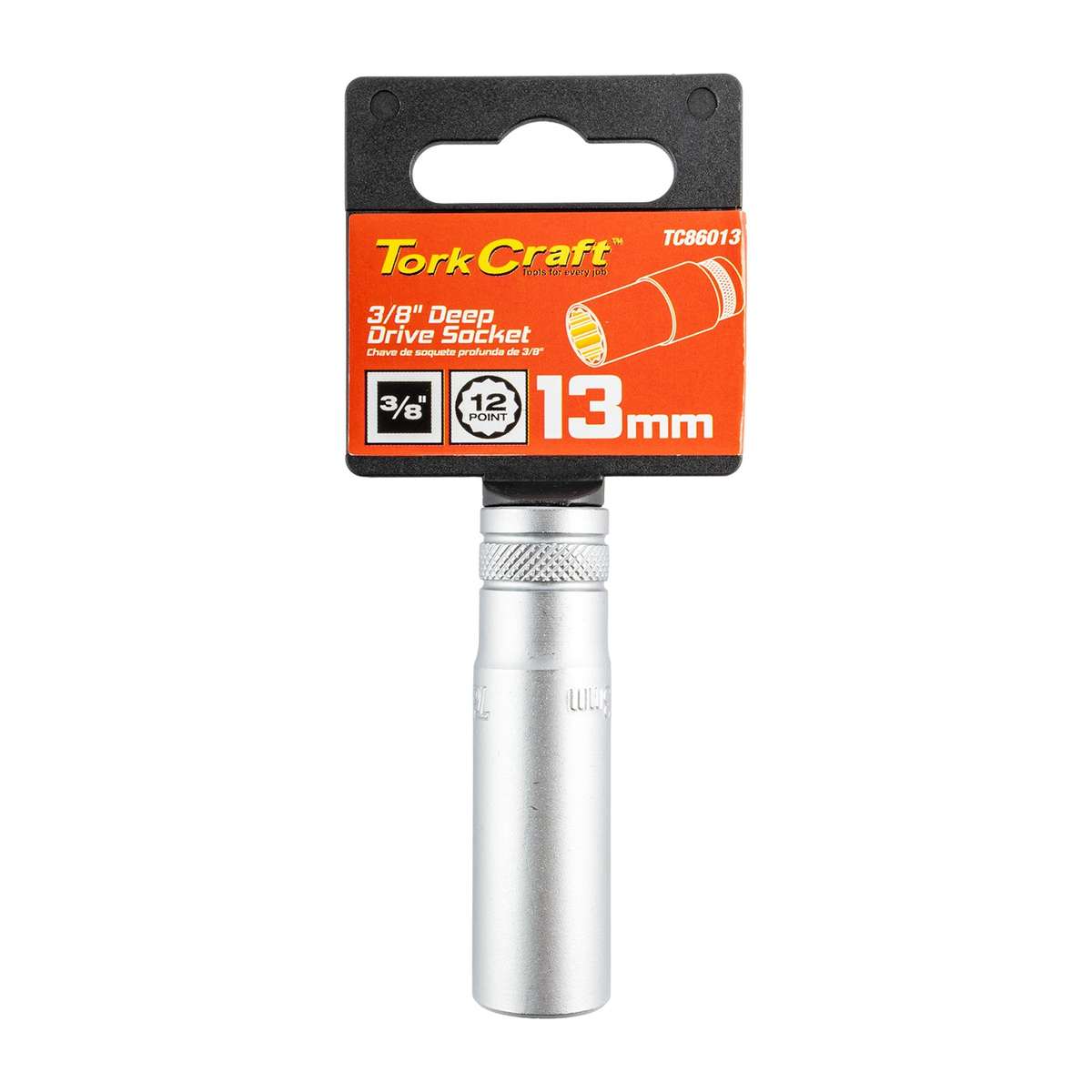 Tork Craft Deep Socket 3/8'dr 13 Mm 12 Pt Crv