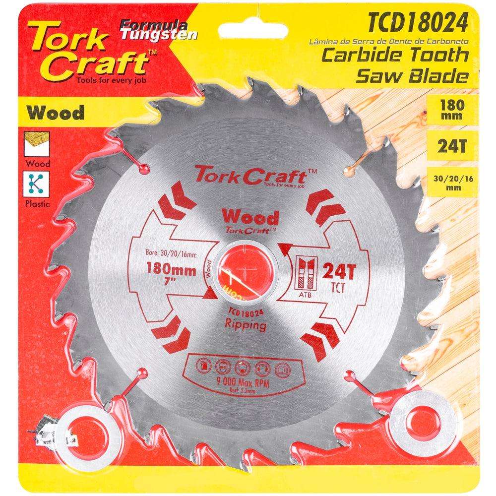 Tork Craft Blade Tct 180 X 24 T 30/20/16 General Purpose Rip